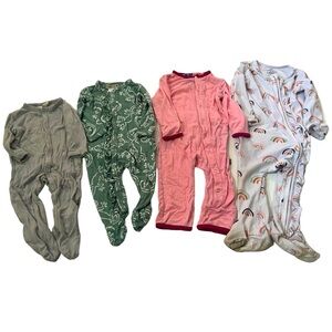Baby Girl Bamboo Pajama Sleepers Bundle